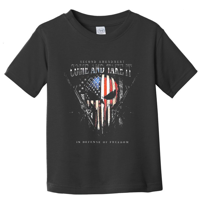 Second Amendment Come And Take It In Defense Of Freedom Toddler T-Shirt