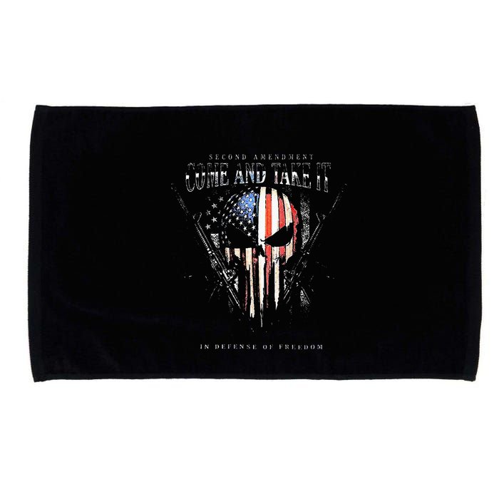 Second Amendment Come And Take It In Defense Of Freedom Microfiber Hand Towel
