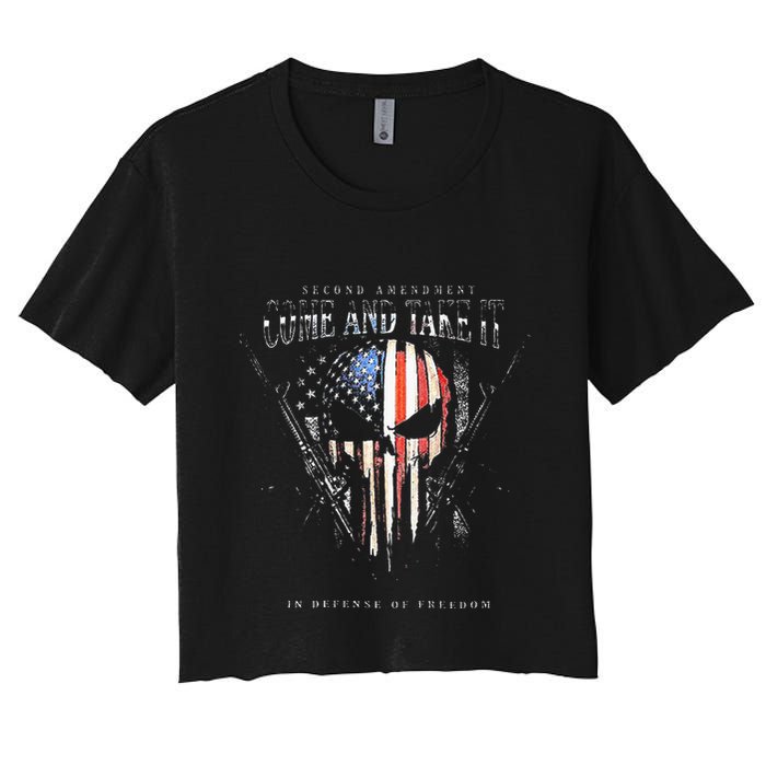 Second Amendment Come And Take It In Defense Of Freedom Crop Top