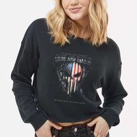Second Amendment Come And Take It In Defense Of Freedom Cropped Pullover Crew
