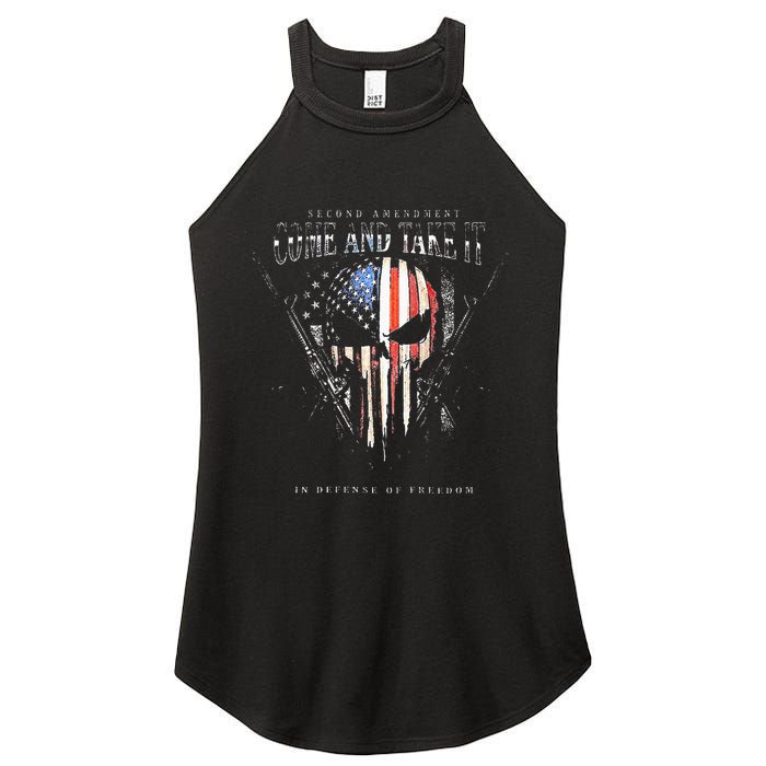 Second Amendment Come And Take It In Defense Of Freedom Women's Perfect Tri Rocker Tank