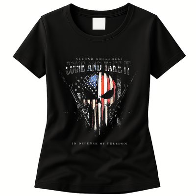 Second Amendment Come And Take It In Defense Of Freedom Womens T-Shirt