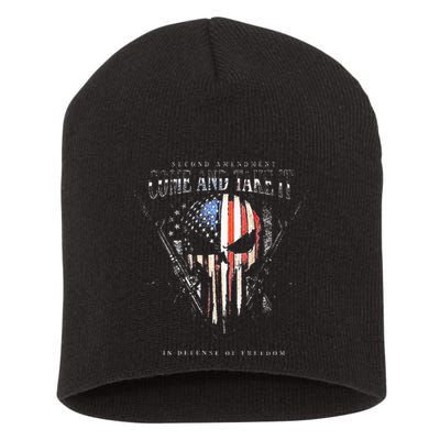 Second Amendment Come And Take It In Defense Of Freedom Short Acrylic Beanie