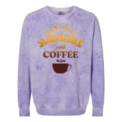 Sunshine And Coffee Colorblast Crewneck Sweatshirt