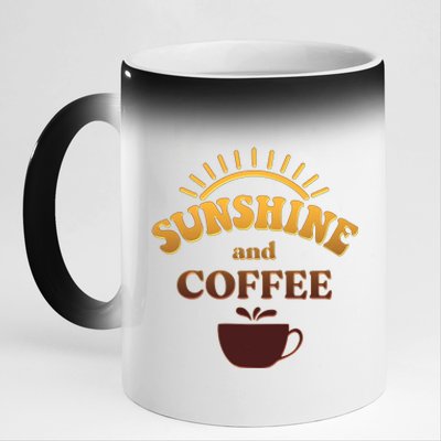 Sunshine And Coffee 11oz Black Color Changing Mug