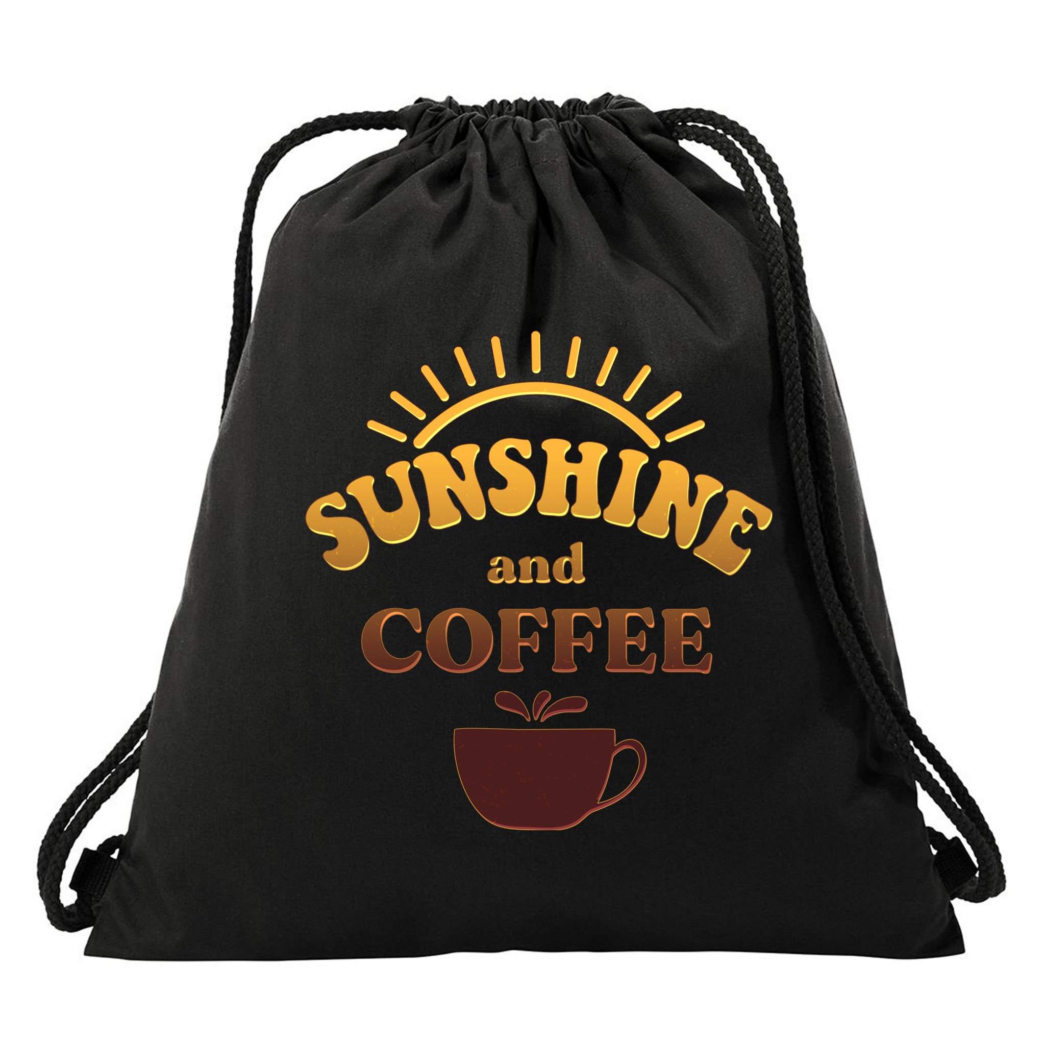 Sunshine And Coffee Drawstring Bag