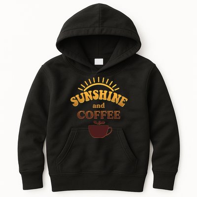 Sunshine And Coffee Kids Hoodie