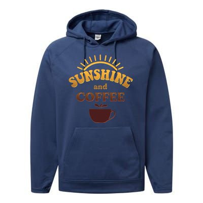 Sunshine And Coffee Performance Fleece Hoodie