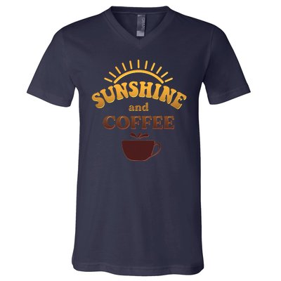 Sunshine And Coffee V-Neck T-Shirt