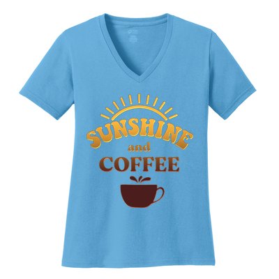 Sunshine And Coffee Women's V-Neck T-Shirt