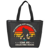 Some Are Collecting Rocks Geologist Rockhounding Bigfoot Zip Tote Bag