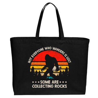 Some Are Collecting Rocks Geologist Rockhounding Bigfoot Cotton Canvas Jumbo Tote