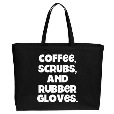 Scrubs And Coffee Scrubs Rubber Gloves Coffee Scrubs Gift Cotton Canvas Jumbo Tote