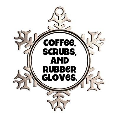 Scrubs And Coffee Scrubs Rubber Gloves Coffee Scrubs Gift Metallic Star Ornament