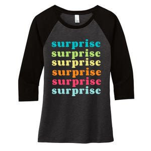 Surprise Arizona Colorful Repeating Text Women's Tri-Blend 3/4-Sleeve Raglan Shirt