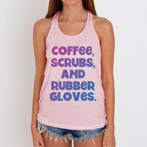 Scrubs And Coffee Scrubs Rubber Gloves Coffee Scrubs Gift Women's Knotted Racerback Tank