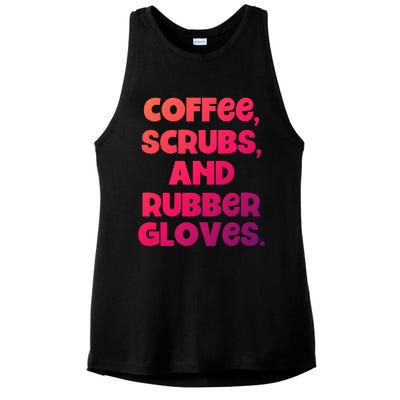 Scrubs And Coffee Scrubs Rubber Gloves Coffee Scrubs Gift Ladies PosiCharge Tri-Blend Wicking Tank