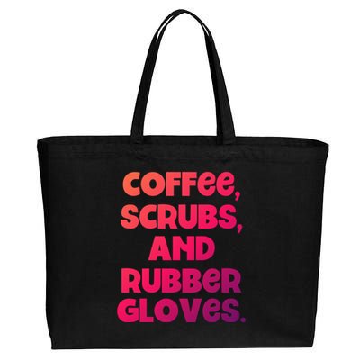 Scrubs And Coffee Scrubs Rubber Gloves Coffee Scrubs Gift Cotton Canvas Jumbo Tote