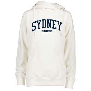 Sydney Australia College University Style Womens Funnel Neck Pullover Hood