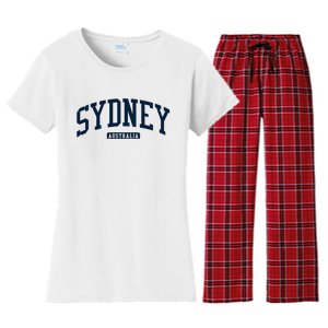 Sydney Australia College University Style Women's Flannel Pajama Set