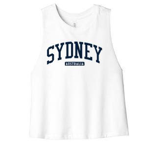 Sydney Australia College University Style Women's Racerback Cropped Tank