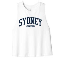 Sydney Australia College University Style Women's Racerback Cropped Tank