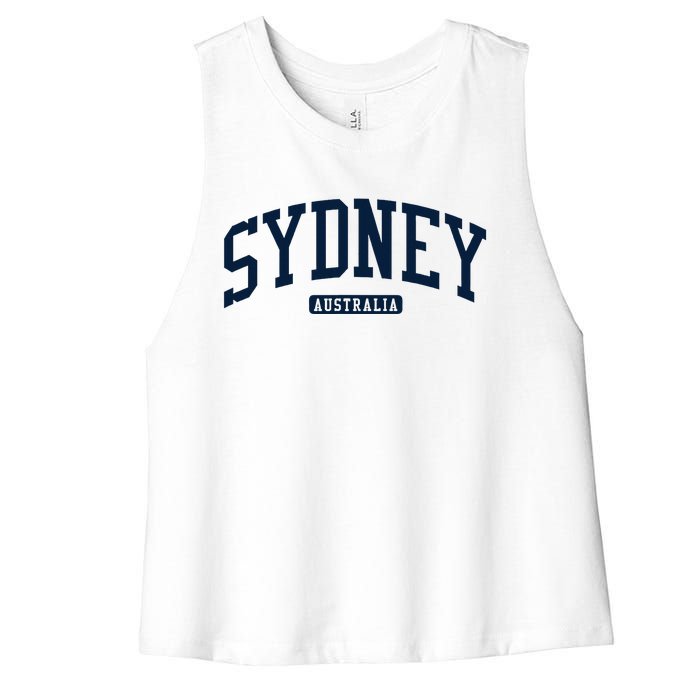 Sydney Australia College University Style Women's Racerback Cropped Tank