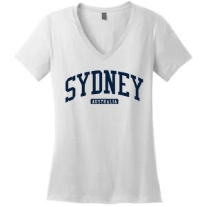 Sydney Australia College University Style Women's V-Neck T-Shirt