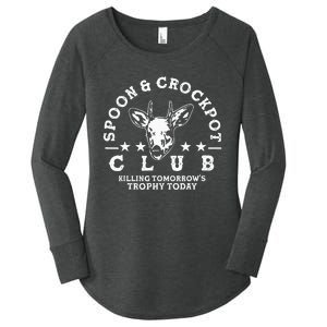 Spoon And Crockpot Club TomorrowS Trophy Deer Hunting Joke Women's Perfect Tri Tunic Long Sleeve Shirt