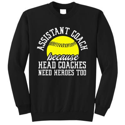 Softball Assistant Coach Because Head Coaches Need Heroes Sweatshirt