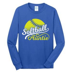 Softball Aunt Coach Softball Auntie Meaningful Gift Tall Long Sleeve T-Shirt