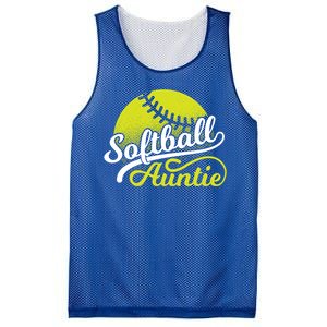 Softball Aunt Coach Softball Auntie Meaningful Gift Mesh Reversible Basketball Jersey Tank