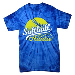 Softball Aunt Coach Softball Auntie Meaningful Gift Tie-Dye T-Shirt