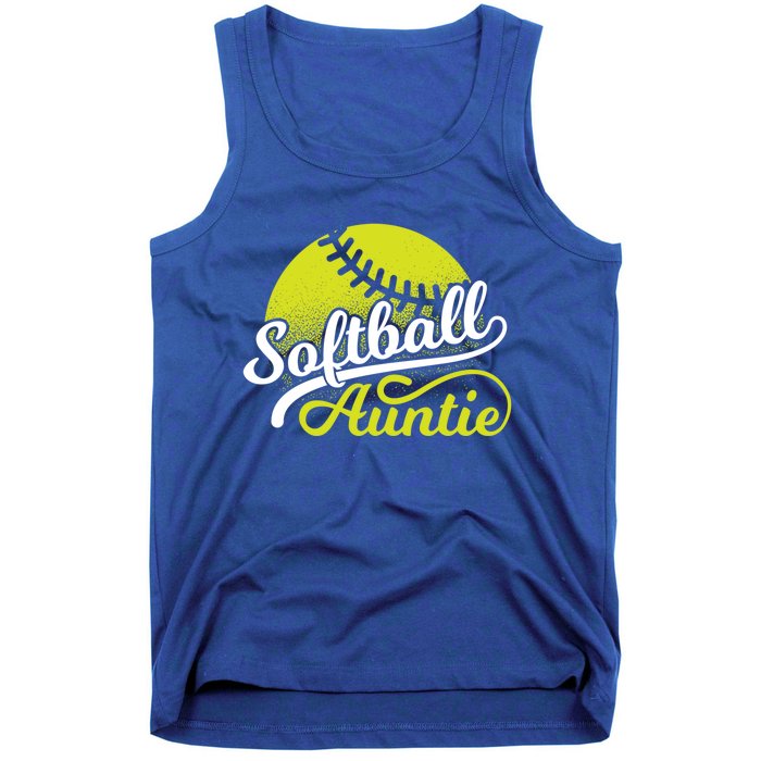 Softball Aunt Coach Softball Auntie Meaningful Gift Tank Top