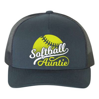 Softball Aunt Coach Softball Auntie Meaningful Gift Yupoong Adult 5-Panel Trucker Hat