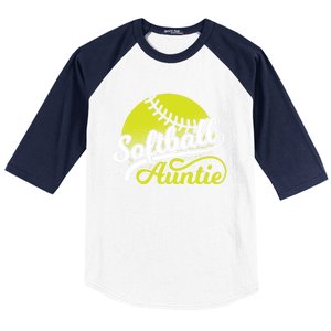 Softball Aunt Coach Softball Auntie Meaningful Gift Baseball Sleeve Shirt