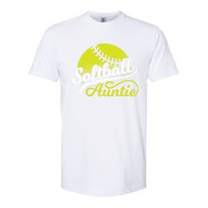 Softball Aunt Coach Softball Auntie Meaningful Gift Softstyle CVC T-Shirt