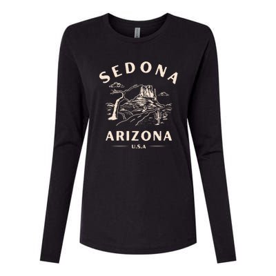 Sedona Arizona Cactus Sunset Desert Womens Cotton Relaxed Long Sleeve T-Shirt