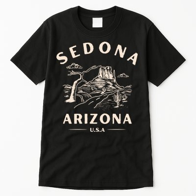 Sedona Arizona Cactus Sunset Desert Tall T-Shirt