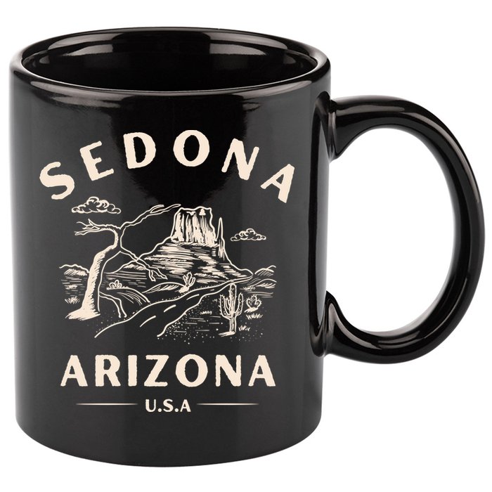 Sedona Arizona Cactus Sunset Desert 11oz C Handle Ceramic Mug
