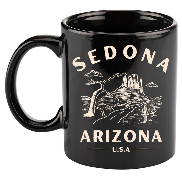 Sedona Arizona Cactus Sunset Desert 11oz C Handle Ceramic Mug