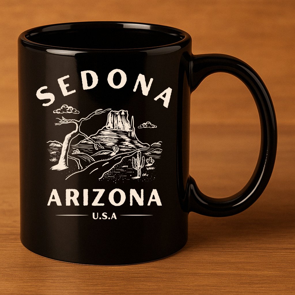 Sedona Arizona Cactus Sunset Desert 11oz C Handle Ceramic Mug