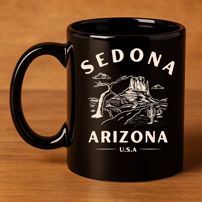 Sedona Arizona Cactus Sunset Desert 11oz C Handle Ceramic Mug
