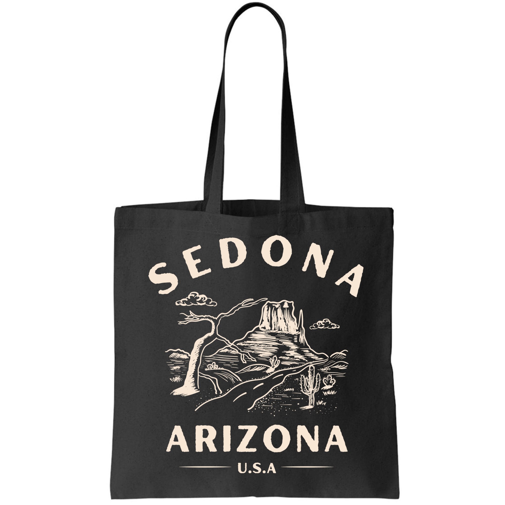 Sedona Arizona Cactus Sunset Desert Bag