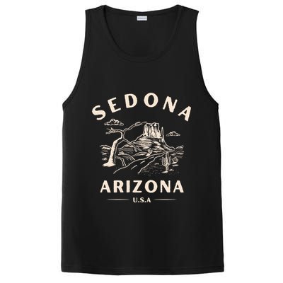 Sedona Arizona Cactus Sunset Desert PosiCharge Competitor Tank