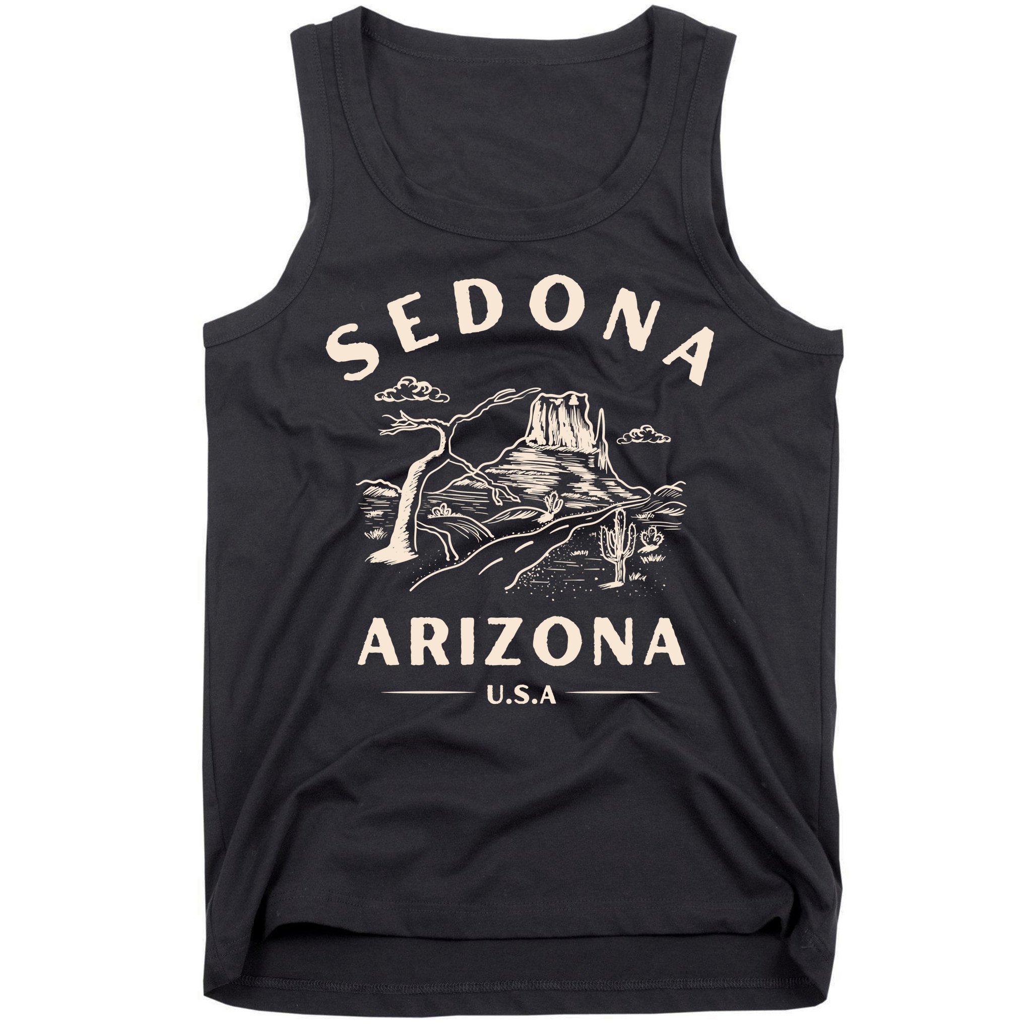Sedona Arizona Cactus Sunset Desert Tank Top