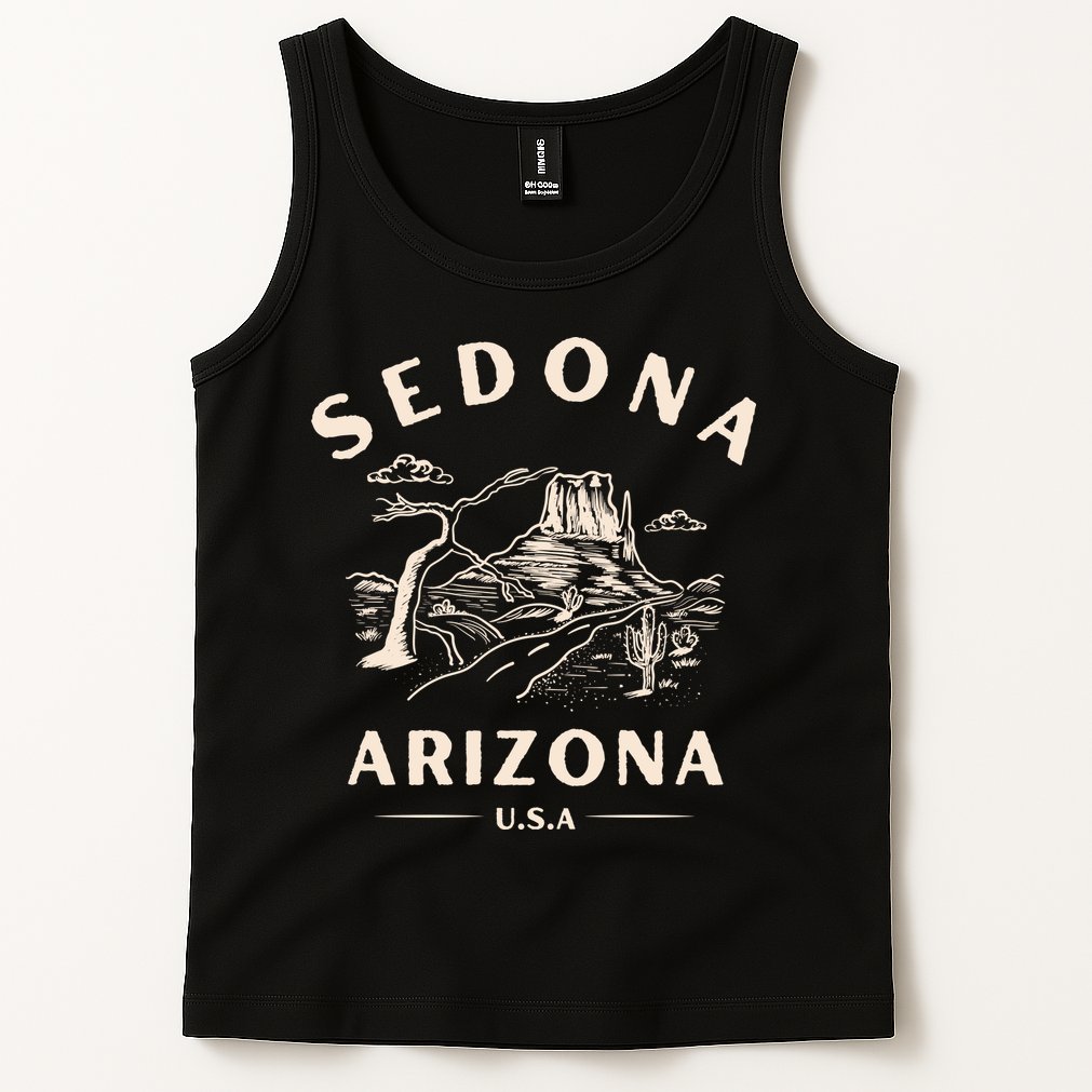 Sedona Arizona Cactus Sunset Desert Tank Top