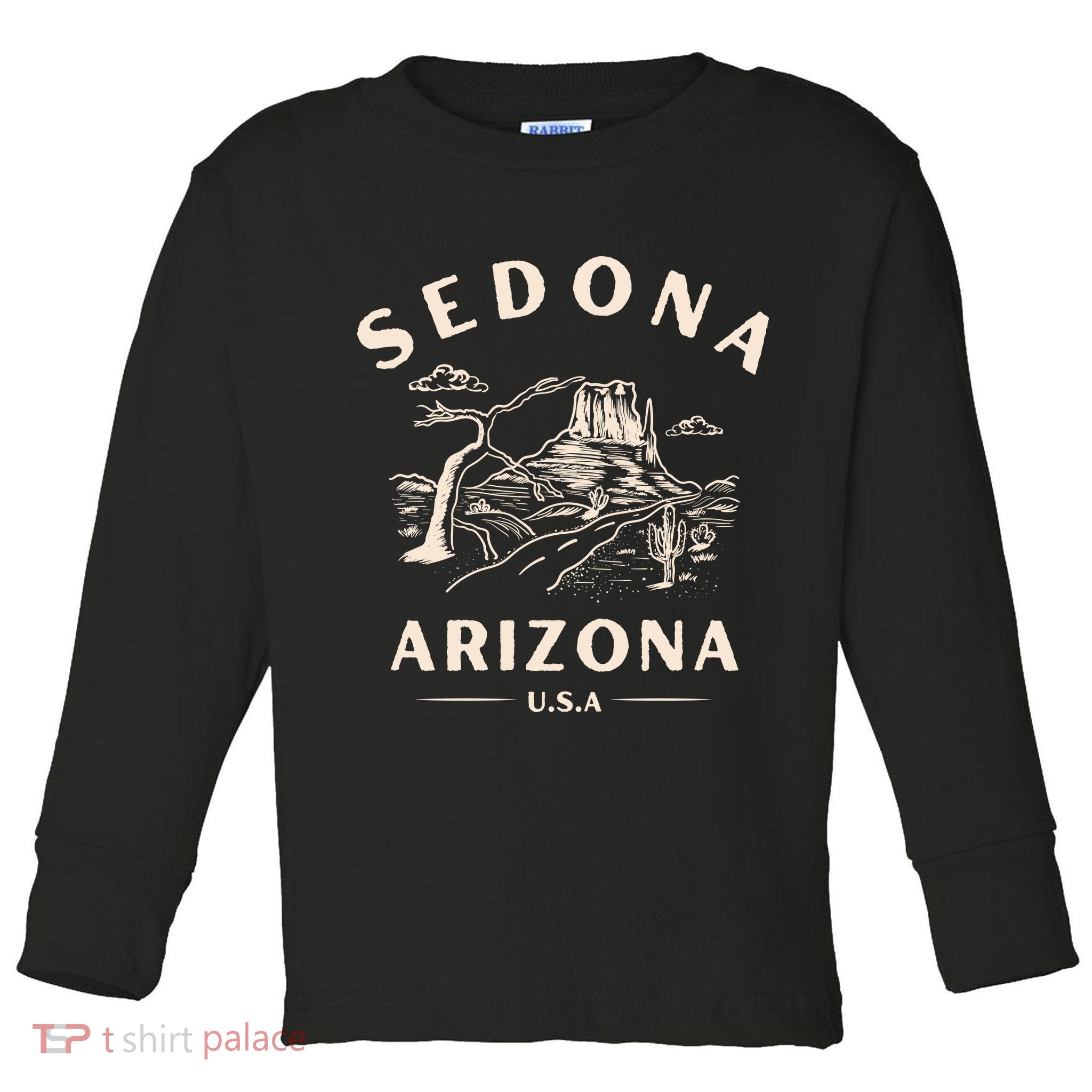 Sedona Arizona Cactus Sunset Desert Toddler Long Sleeve Shirt