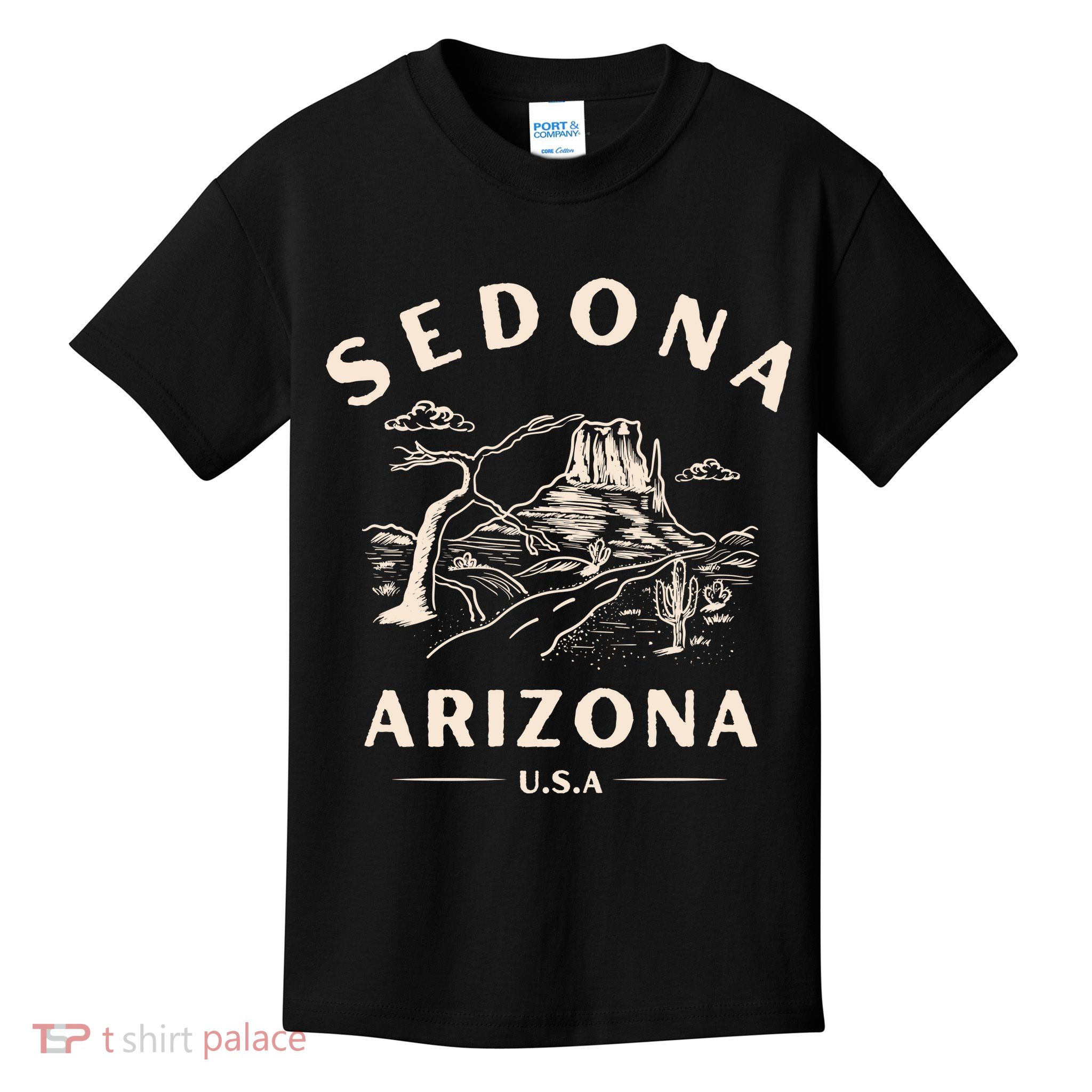Sedona Arizona Cactus Sunset Desert Kids T-Shirt