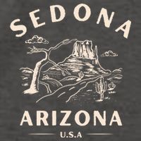 Sedona Arizona Cactus Sunset Desert Vector Backpack